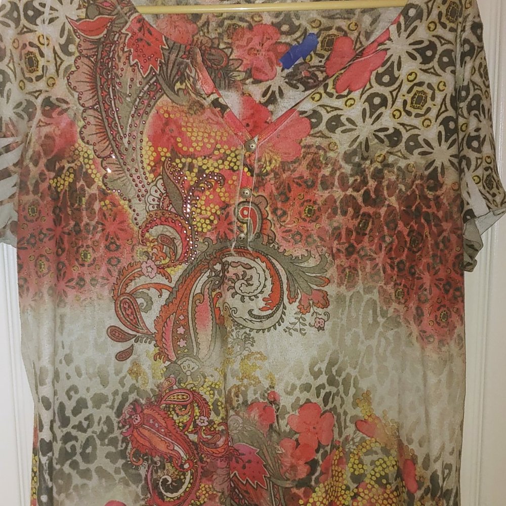 Embellished knit top